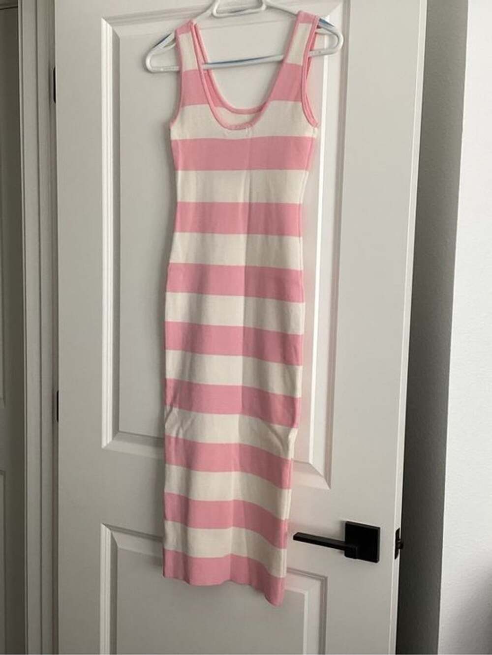 Active USA Pink and White Striped Tank Dress ~ NWT - Size M